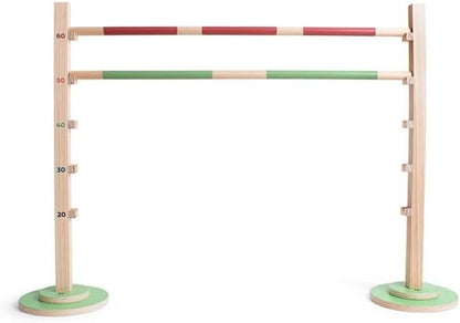 BS Toys Horse hordenloop, springhorde van FSC-hout, in hoogte verstelbaar obstakel voor springen, outdoorspeelgoed vanaf 6 jaar