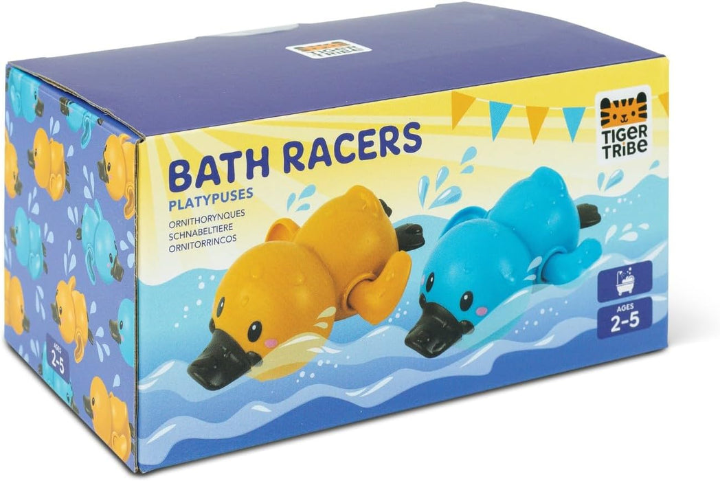 Tiger Tribe: Bath Racers Platypuses – drijvend badspeelgoed om op te tillen, 2 kleurrijke waterlopers, verbetert de motorische vaardigheden, kinderen en peuters vanaf 2 jaar