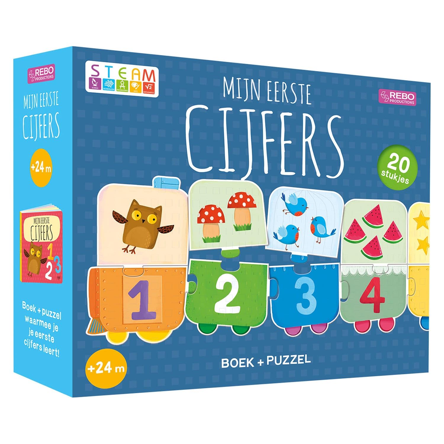 Rebo Publishers - Boek en Puzzel - Mijn Eerste Cijfers