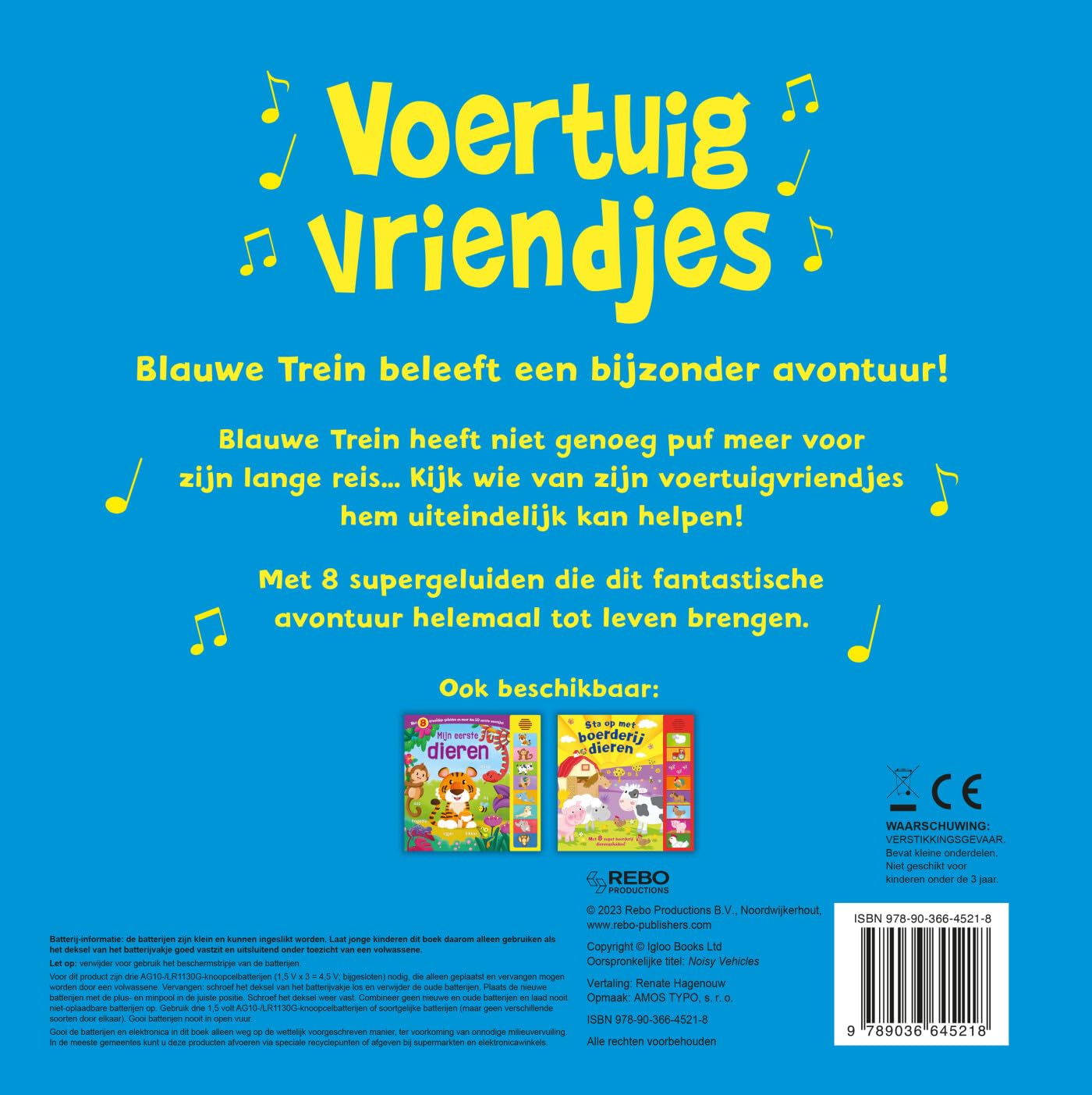 Rebo Publishers - Voertuigvriendjes - 8 Geluiden