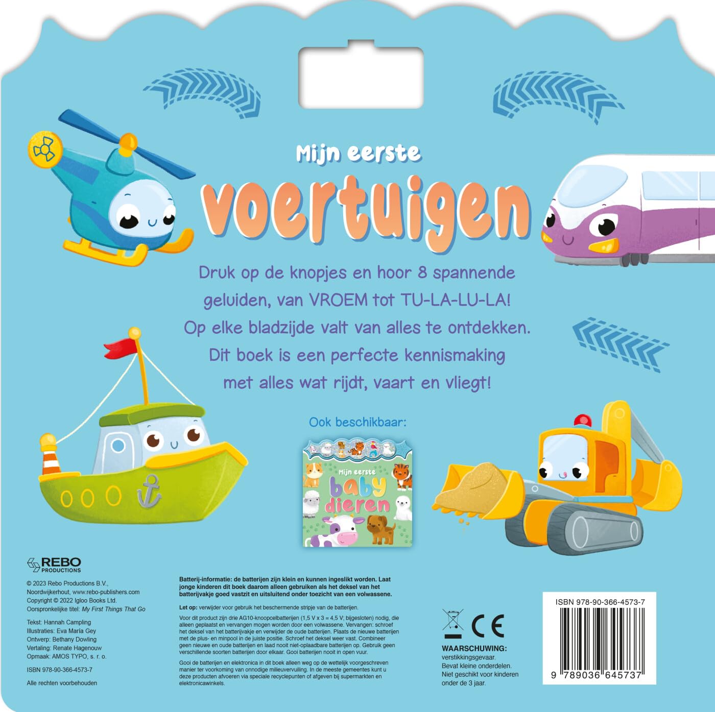 Rebo Publishers - Geluidenboek Mijn Eerste Voertuigen