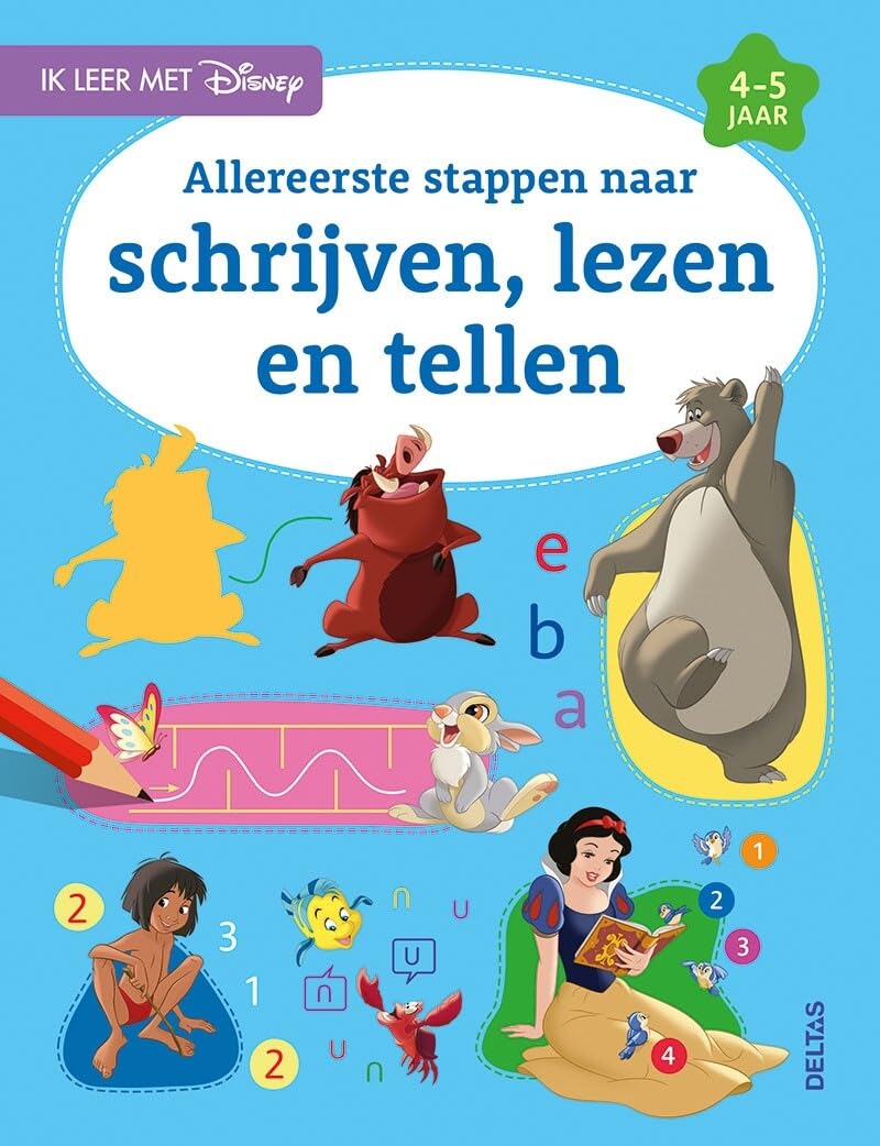 Disney Ik leer met - Allereerste stappen naar schrijven, lezen en tellen (4-5 j.