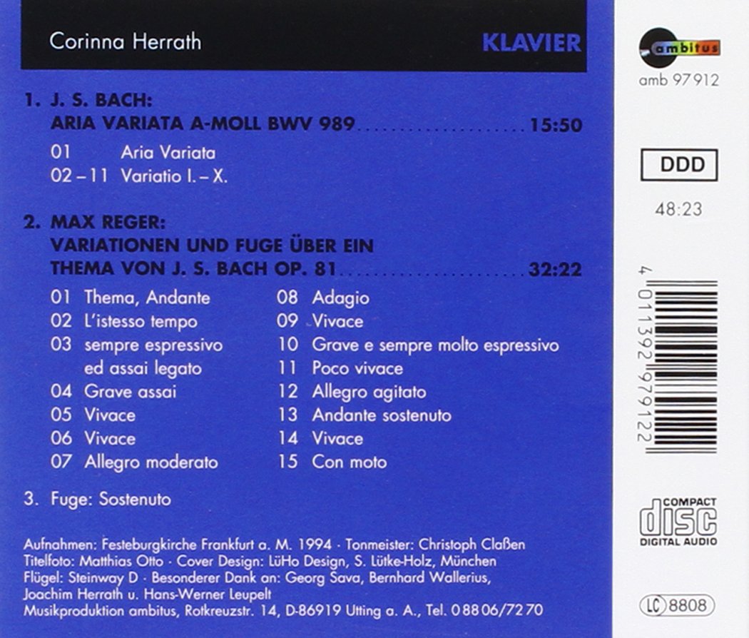 Bach/Reger:Klavierwerke