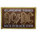 AC/DC Europe 1980 Back in Black Tour Woven Patch One Size