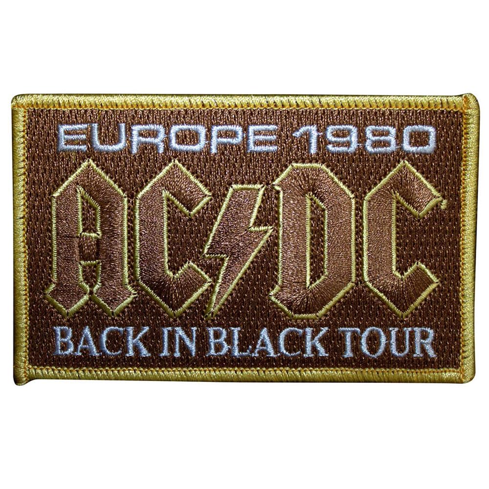 AC/DC Europe 1980 Back in Black Tour Woven Patch One Size