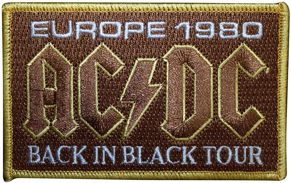 AC/DC Europe 1980 Back in Black Tour Woven Patch One Size