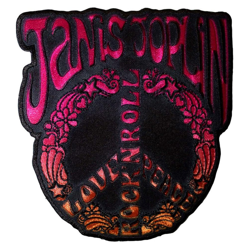 Janis Joplin Peace Sign Woven Patch One Size