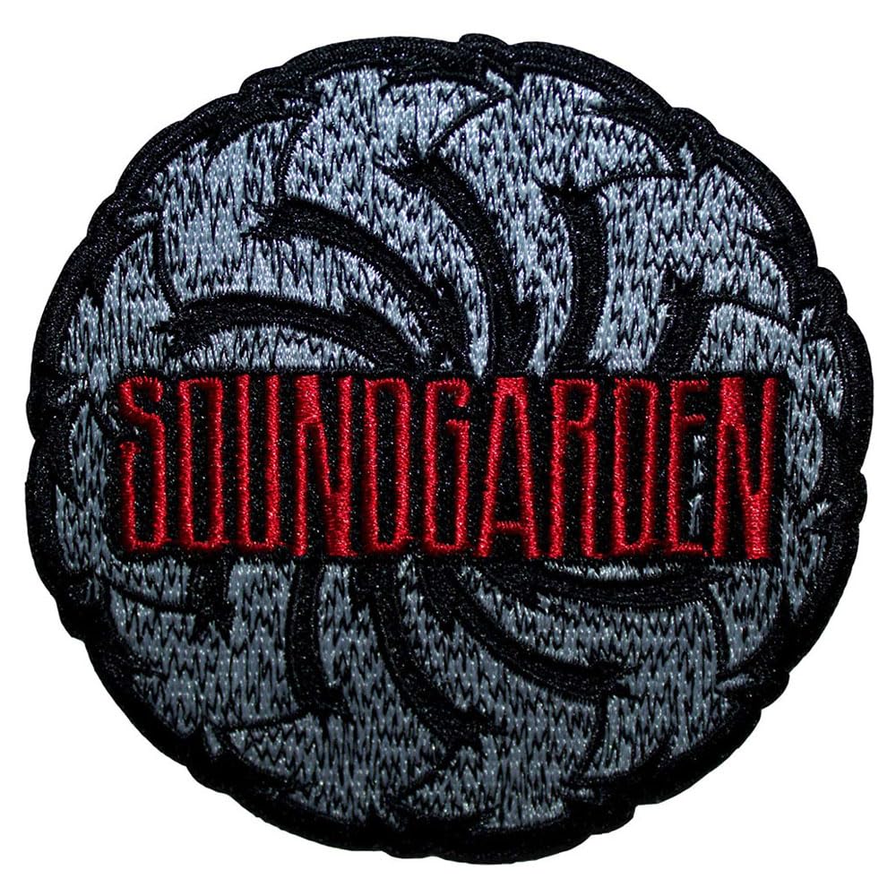 Soundgarden Logo Swirl B&W Woven Patch One Size