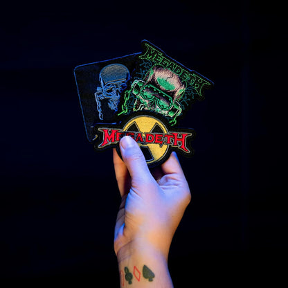 Grupo Erik Set of 3 Patches Megadeth | Iron On Patches, Sew On Patches, Applique Patches for Clothing, Embroidery Patches for Backpacks | Gifts Under 15 Pounds