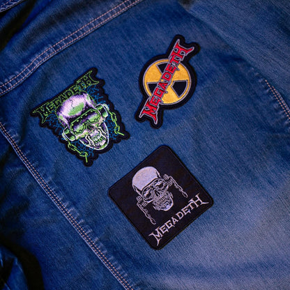 Grupo Erik Set of 3 Patches Megadeth | Iron On Patches, Sew On Patches, Applique Patches for Clothing, Embroidery Patches for Backpacks | Gifts Under 15 Pounds