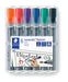 STAEDTLER 356 WP6 Lumocolor Flipchart Markers - Assorted Colours (Pack of 6