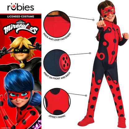 Rubies Official Zag America Miraculous Ladybug Child Costume, Kids Fancy Dress