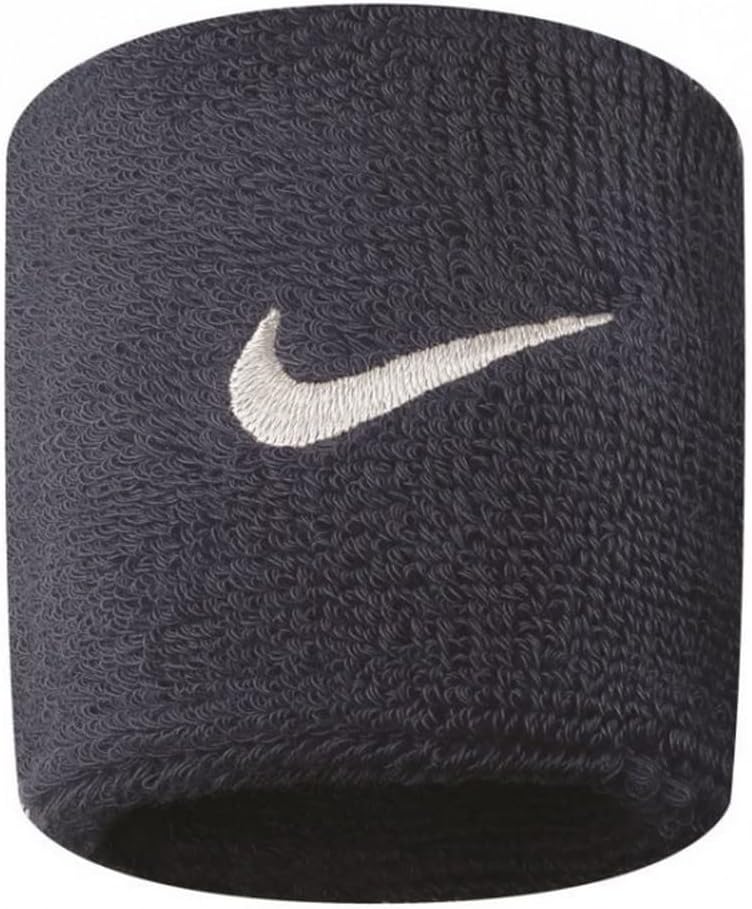 Nike Unisex-Youth Swoosh Gelenkband, Black/White, One Size (2er Pack