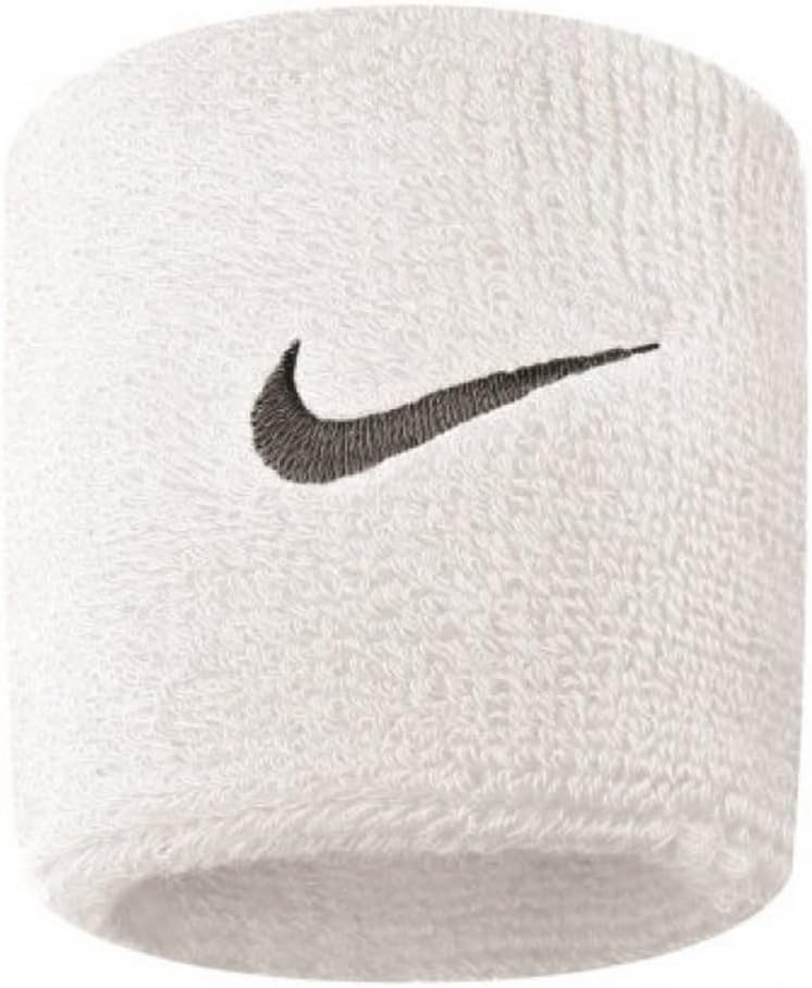 Nike Unisex-Youth Swoosh Gelenkband, Black/White, One Size (2er Pack