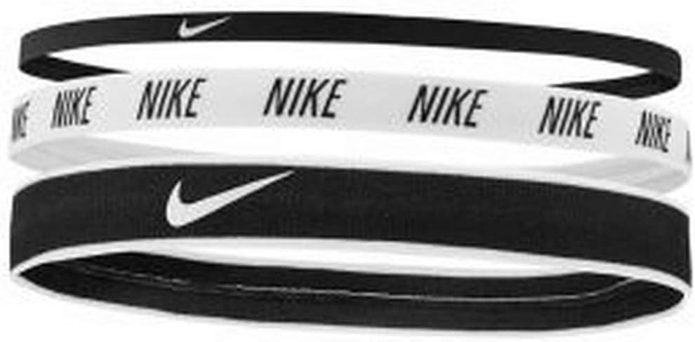 NIKE HEADBANDS MIXED WIDTH ( 3 PACK ) - BLACK / WHITE