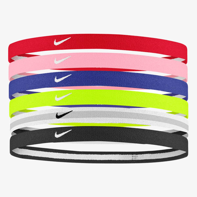 Nike Y Swoosh Sport Headbands Pack of 6 (University Red/Pink/Game Royal, One Size)