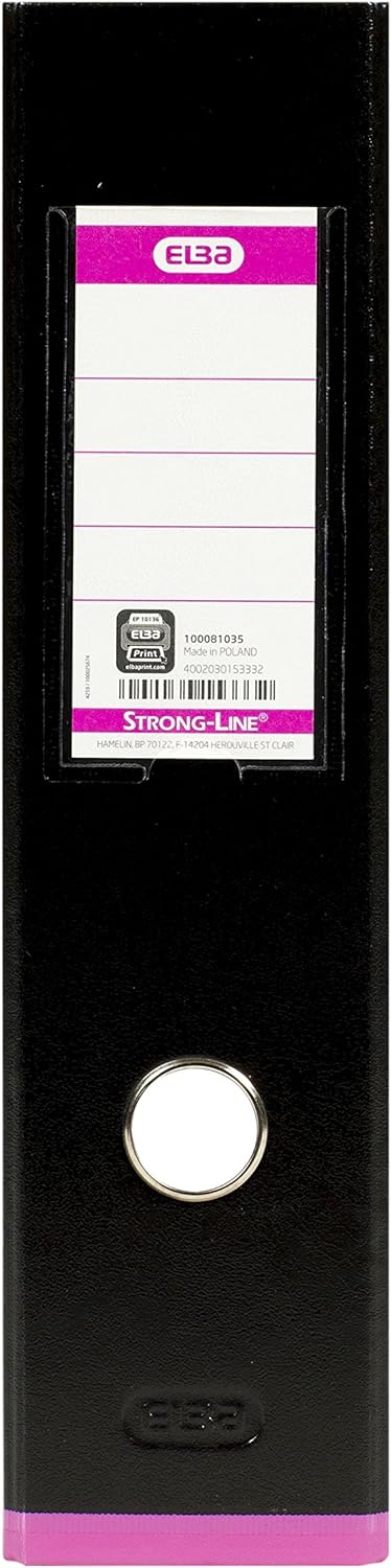 Elba MyColour A4 Lever Arch File - Black & Pink,100081035