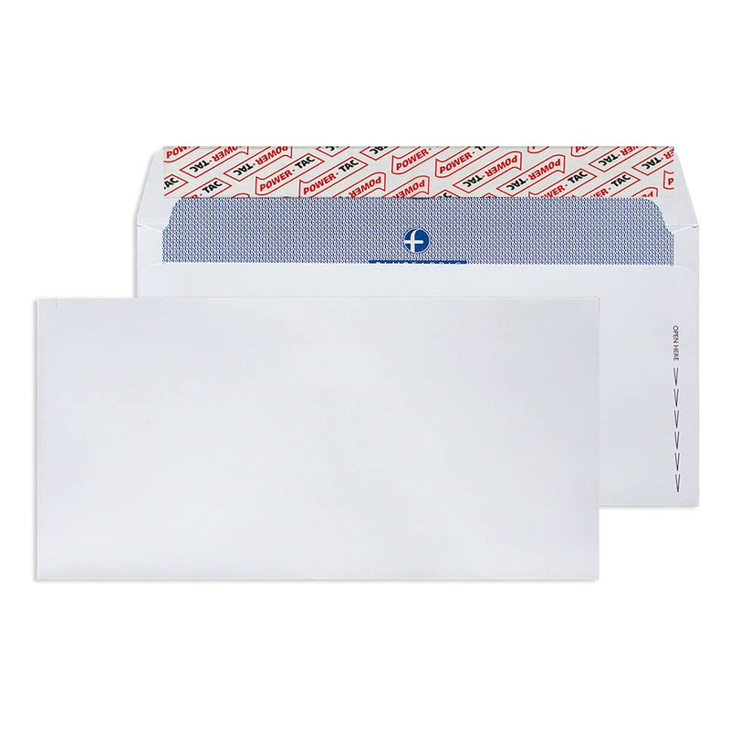 Plus Fabric DL 120gsm Peel and Seal Envelope - White (Pack of 25) 25 Non Window