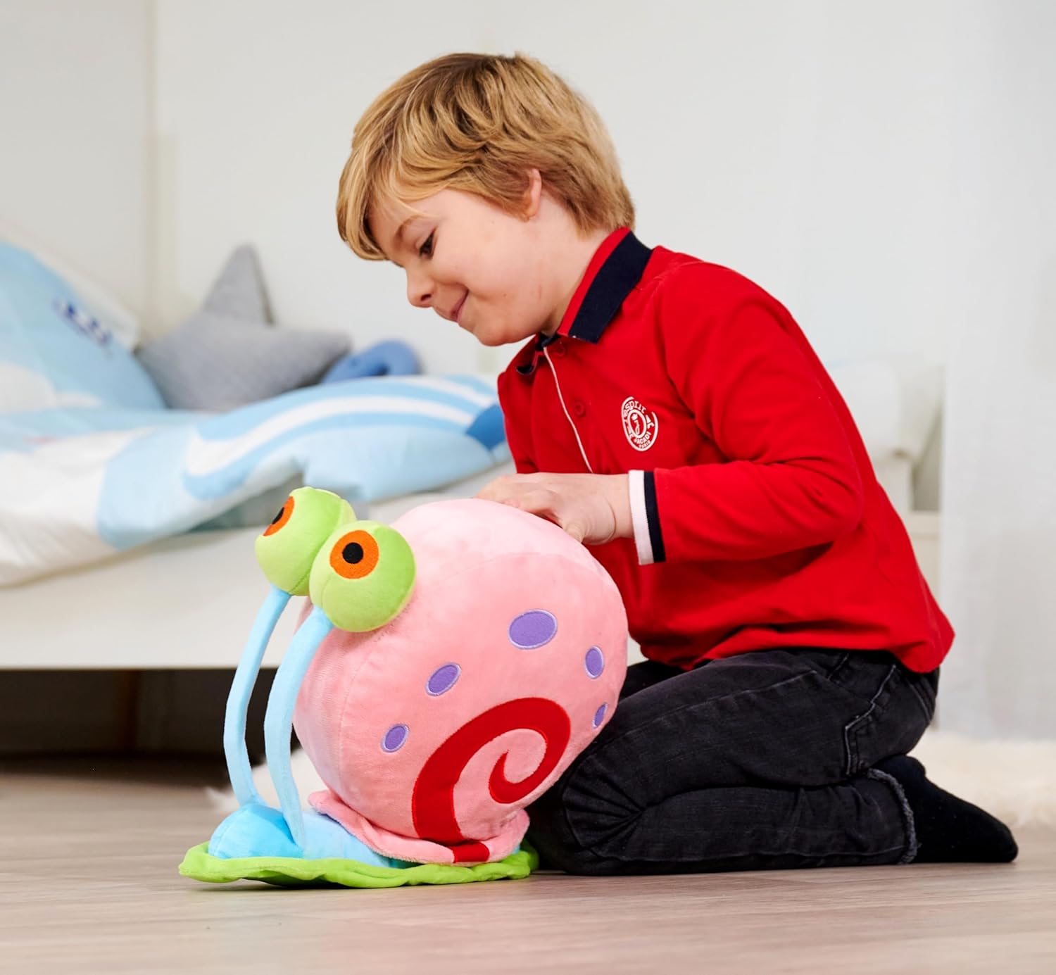 Simba 109491003 Spongebob Plush Gary, 35 cm Plush Figure, Sponge Bob Suitable from the First Months of Life