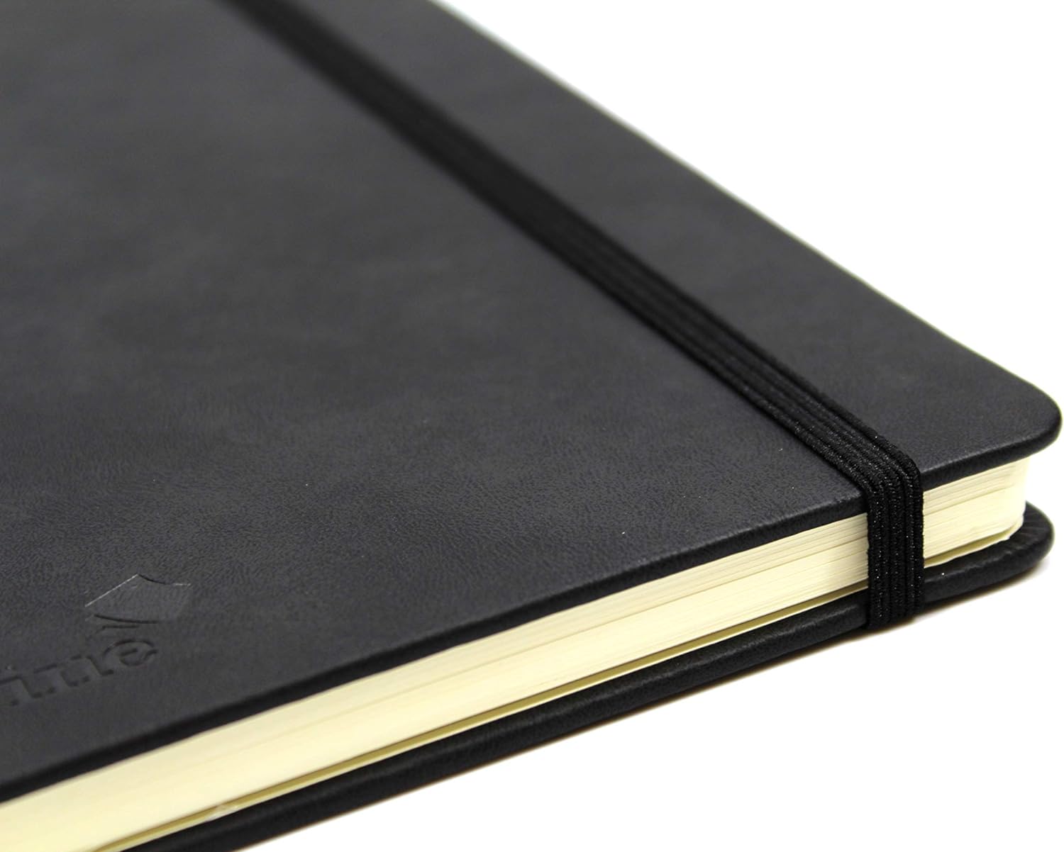 Silvine A6 Executive Soft Feel Notebook Black. 160 Pages (80 Sheets) Ruled 7mm Feint. Ref 196BK