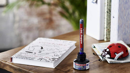 edding 361 whiteboard marker - black - 10 whiteboard pens - round tip 1 mm - whiteboard pen dry wipe - for whiteboards, flipcharts, pinboards, magnetic and memo boards - sketchnotes - refillable