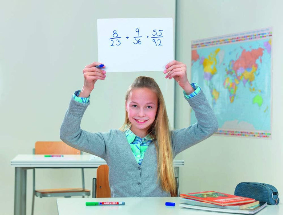 edding 361 whiteboard marker - black - 10 whiteboard pens - round tip 1 mm - whiteboard pen dry wipe - for whiteboards, flipcharts, pinboards, magnetic and memo boards - sketchnotes - refillable