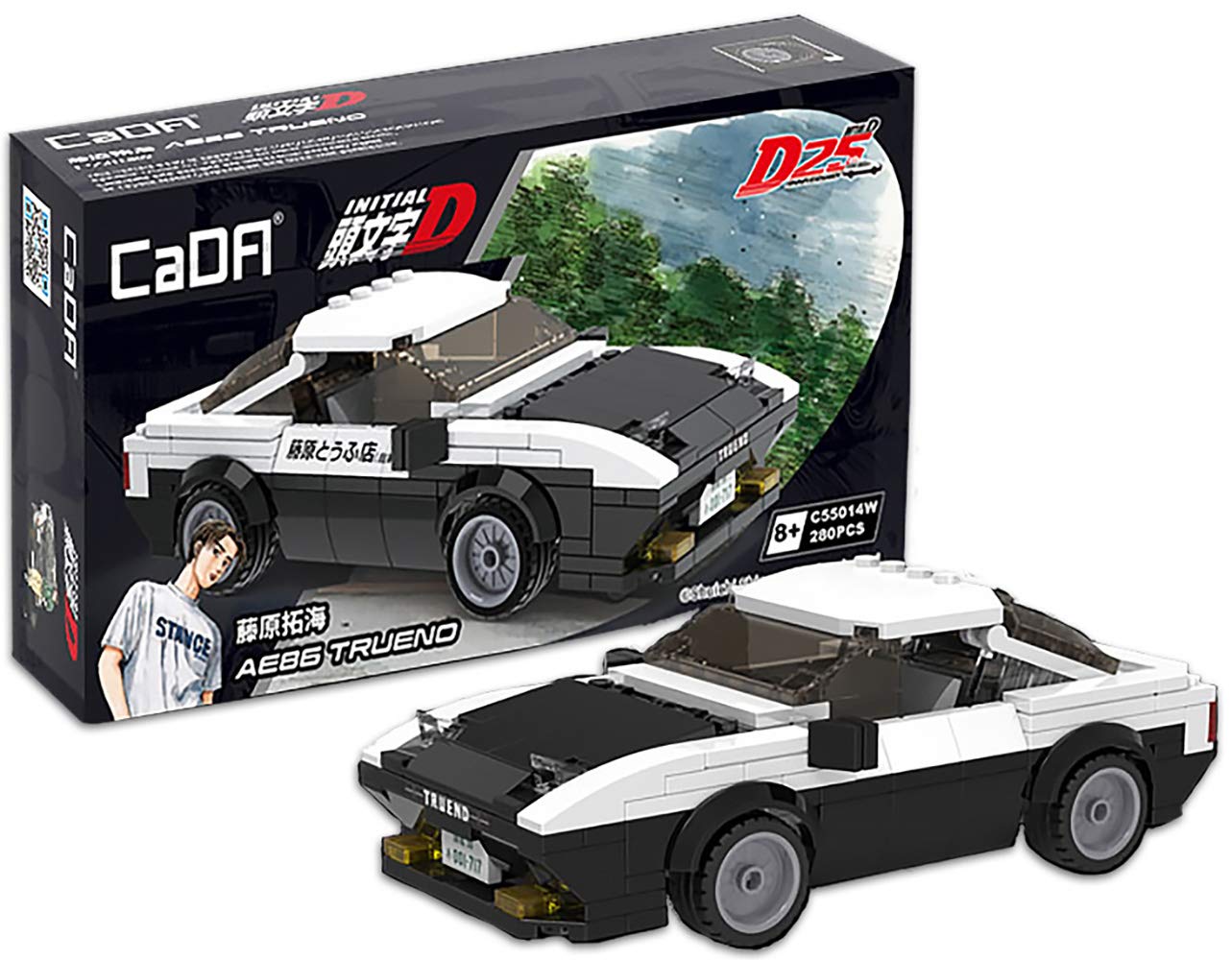 Initial D 1:24 Toyota Trueno Ae86 Car - 280 Pcs
