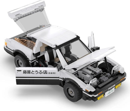 CaDA Initial D Toyota AE86 Trueno Sports Car - 1324 Pieces - Self-Build Brick Building Block Model C61024W