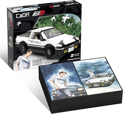 CaDA Initial D Toyota AE86 Trueno Sports Car - 1324 Pieces - Self-Build Brick Building Block Model C61024W