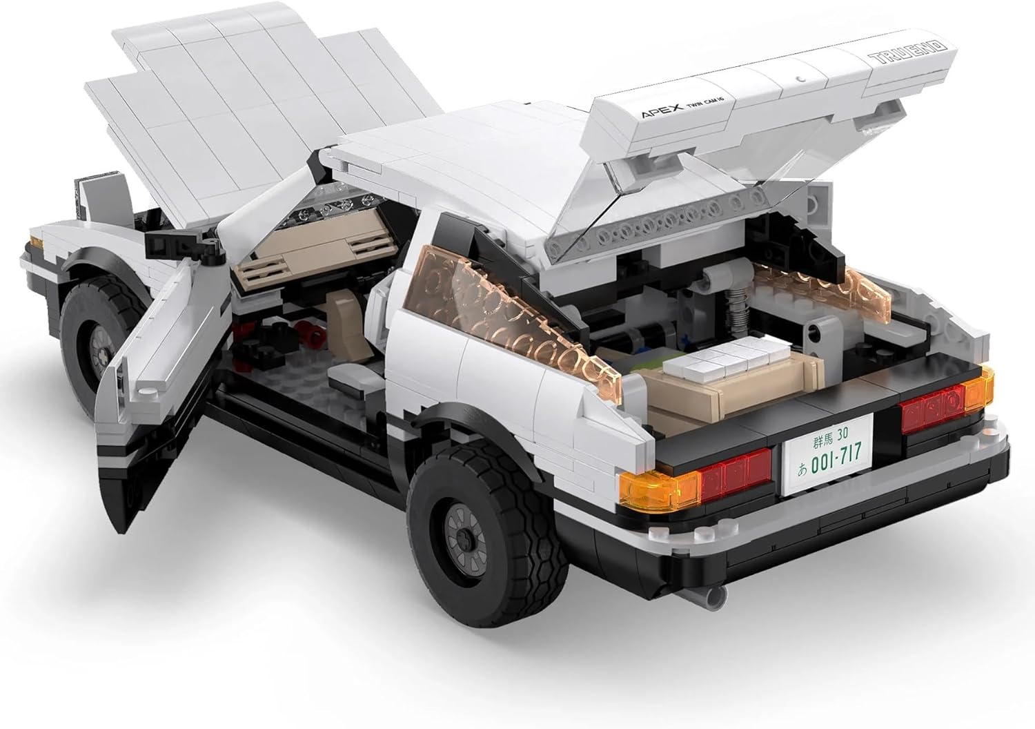 CaDA Initial D Toyota AE86 Trueno Sports Car - 1324 Pieces - Self-Build Brick Building Block Model C61024W