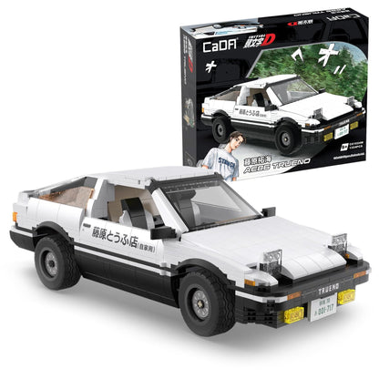 CaDA Initial D Toyota AE86 Trueno Sports Car - 1324 Pieces - Self-Build Brick Building Block Model C61024W