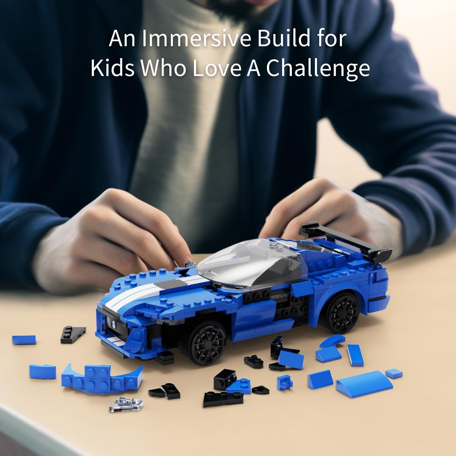 CaDA RC Blue Knight Race Car Brick Model Age 6+ 325pcs 51077W
