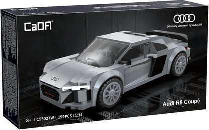 CaDA Audi R8 Coupé Sports Car - 199 Pieces - Self-Build Brick Building Block Model C55027W