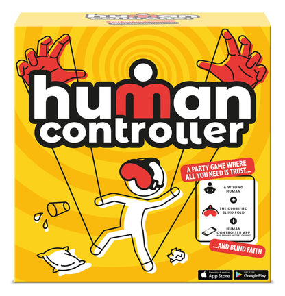 TOMY Human Controller Game – Interactive Blindfold Challenge with Vibrating Headset & Mobile App – Fun Party & Team Game for 2+ Players – 30+ Hilarious Tasks – iOS & Android Compatible – Ages 14+