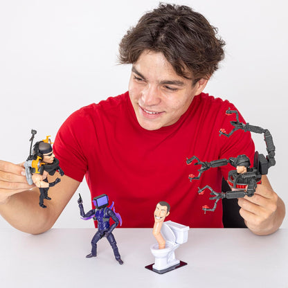 Skibidi Toilet Deluxe Figure Series 2 Collectable Figures, YouTube Animation Sensation, Officially Licensed Skibidi Toilet Merch, Likely White