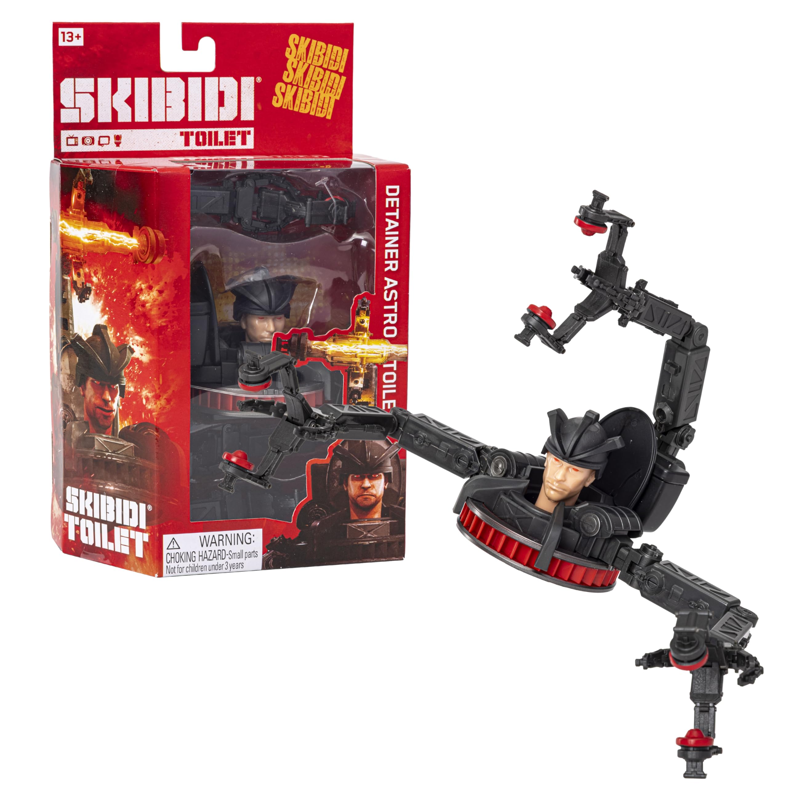 Skibidi Toilet Deluxe Detainer Astro Toilet Figure Series 2 Collectable Figures, YouTube Animation, Officially Licensed Skibidi Toilet Merch, Highly Likely Blue
