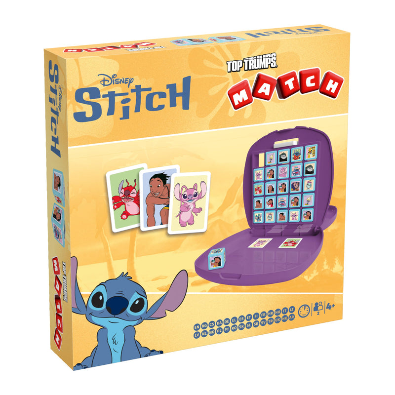 Top Trumps Stitch Match Board Game Play with your favourite characters including Stitch, Pleakley and David travel board game gift and toy for Boys and Girls Aged 4 plus