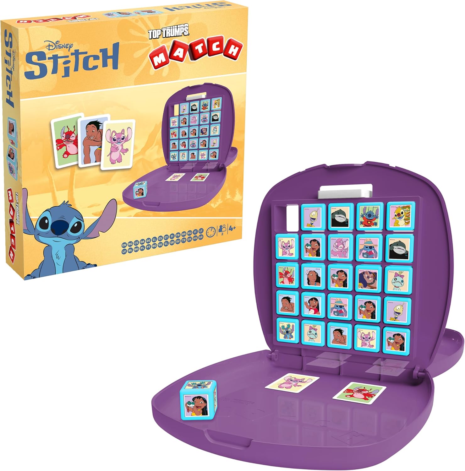 Top Trumps Stitch Match Board Game Play with your favourite characters including Stitch, Pleakley and David travel board game gift and toy for Boys and Girls Aged 4 plus