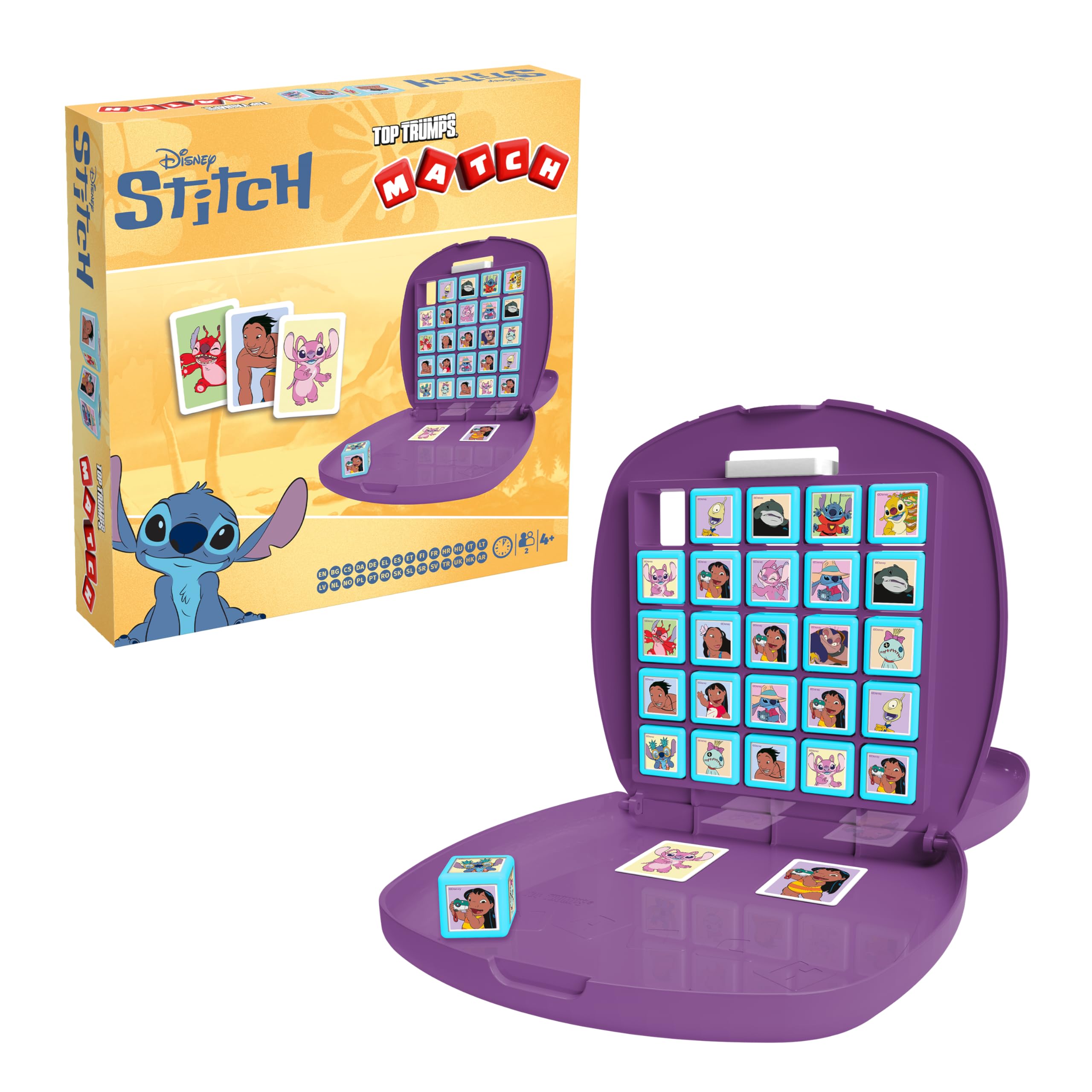 Top Trumps Stitch Match Board Game Play with your favourite characters including Stitch, Pleakley and David travel board game gift and toy for Boys and Girls Aged 4 plus