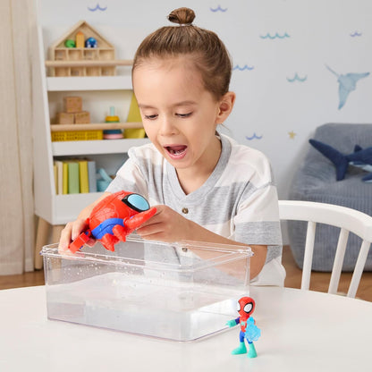 Spidey and his Amazing Friends Marvel Water-Webs Spider Crab, 3-Inch (7.6 CM) Toy Submarine & Action Figure, Super Hero Water Toys, Kids Ages 3+