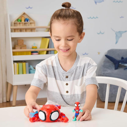 Spidey and his Amazing Friends Marvel Water-Webs Spider Crab, 3-Inch (7.6 CM) Toy Submarine & Action Figure, Super Hero Water Toys, Kids Ages 3+