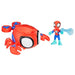Spidey and his Amazing Friends Marvel Water-Webs Spider Crab, 3-Inch (7.6 CM) Toy Submarine & Action Figure, Super Hero Water Toys, Kids Ages 3+