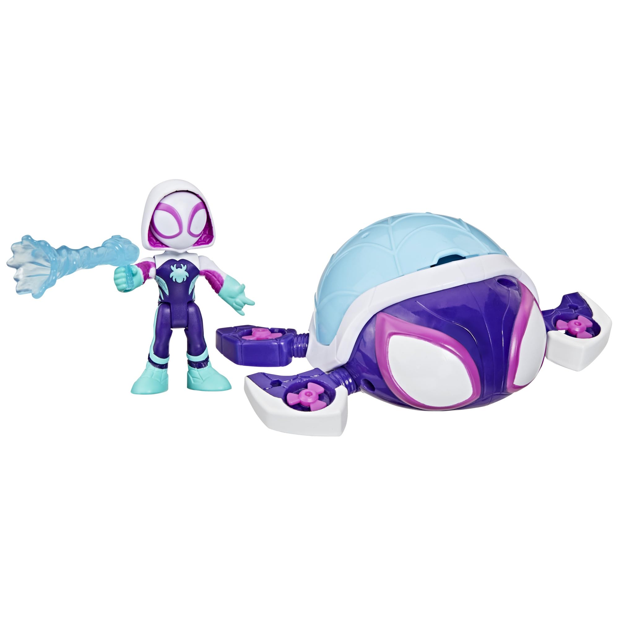 Spidey and his Amazing Friends Marvel Water-Webs Ghost Turtle, 3-Inch (7.6 CM) Toy Submarine & Action Figure, Super Hero Water Toys, Kids Ages 3+