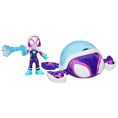 Spidey and his Amazing Friends Marvel Water-Webs Ghost Turtle, 3-Inch (7.6 CM) Toy Submarine & Action Figure, Super Hero Water Toys, Kids Ages 3+