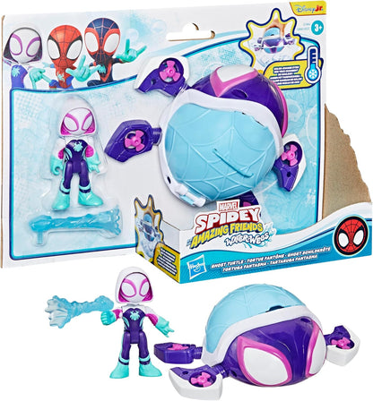 Spidey and his Amazing Friends Marvel Water-Webs Ghost Turtle, 3-Inch (7.6 CM) Toy Submarine & Action Figure, Super Hero Water Toys, Kids Ages 3+