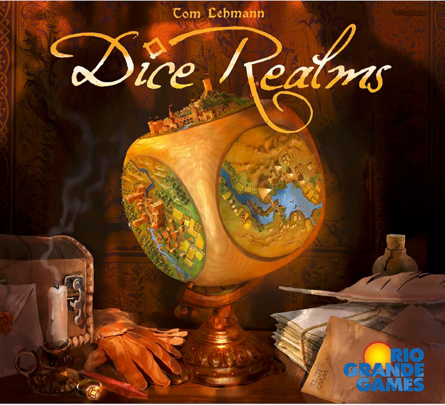 Rio Grande Games: Dice Realms Trade Expansion - Build an Empire of Dice, Board Game, Rule Your Realm, Ages 14+, 1-4 Players, 45-90 Min