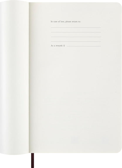 Moleskine Weekly Planner 2026 Precious and Ethical, 12-Month Weekly Planner With Space For Notes, Vegan Soft Cover Python Effect, Bordeaux Color, Size 13x21 cm