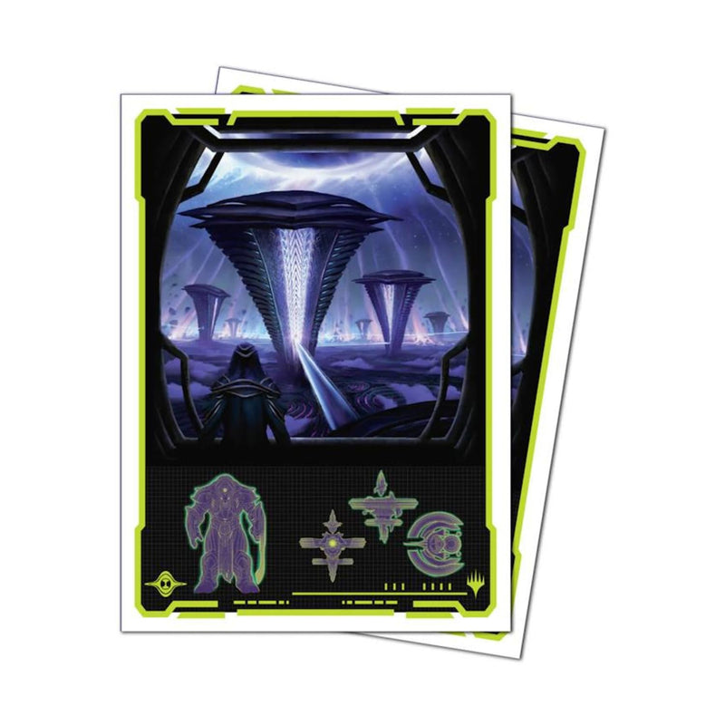 Ultra PRO - Edge of Eternities 105ct Apex Deck Protector Sleeves Black Mythic for Magic: The Gathering