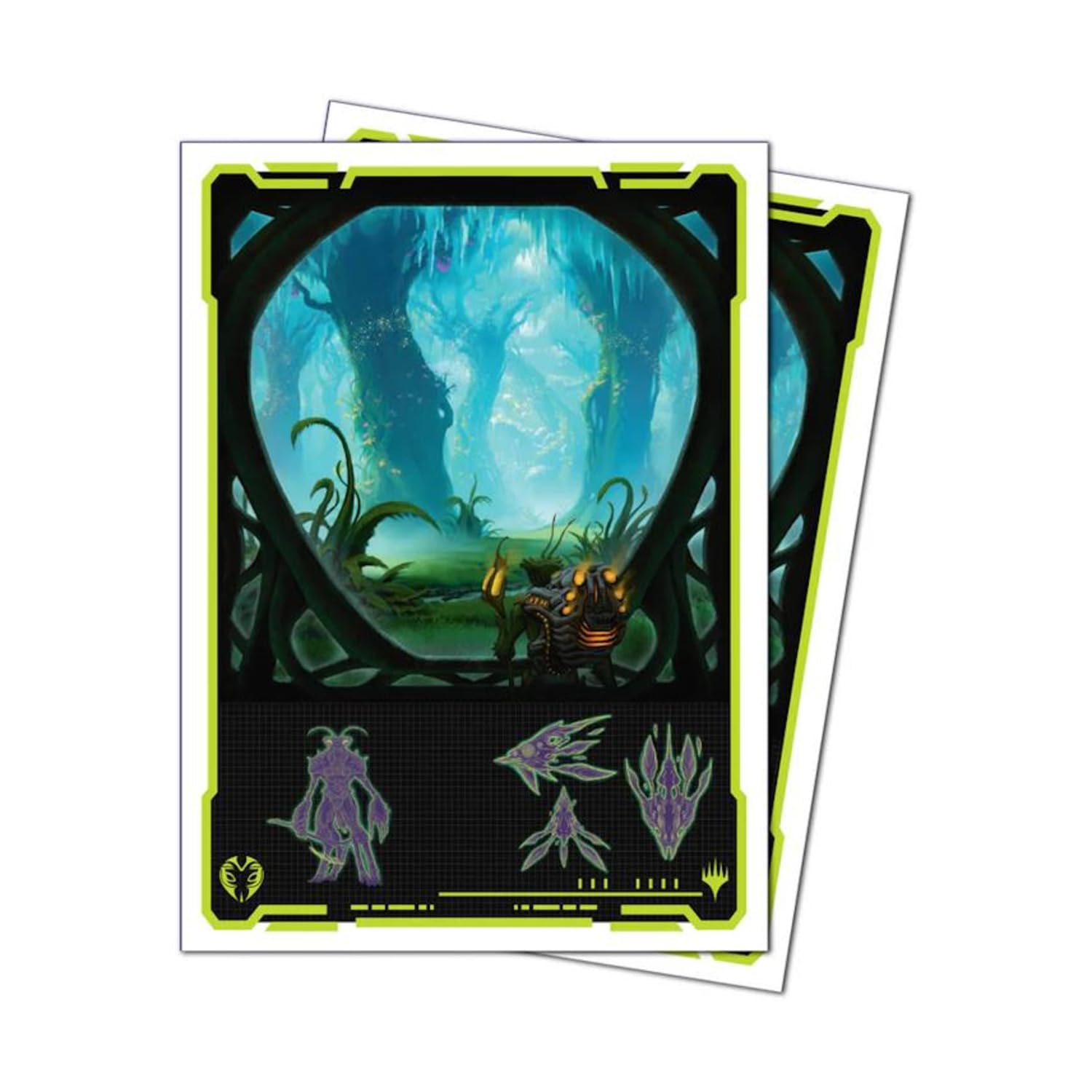 Ultra PRO - Edge of Eternities 105ct Apex Deck Protector Sleeves Green Mythic for Magic: The Gathering