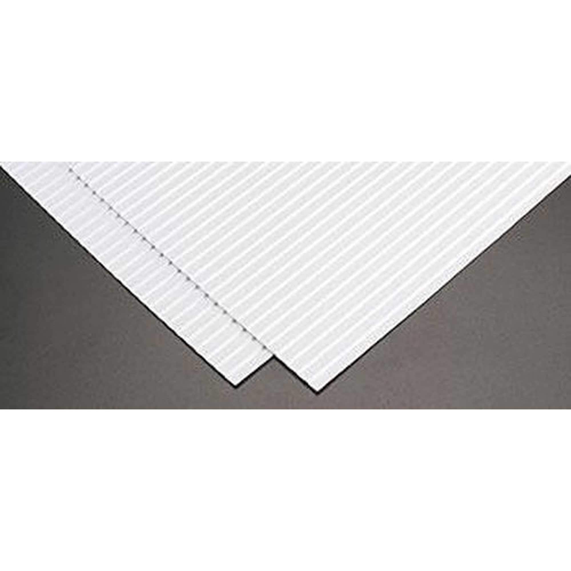Plastruct - 1/16 Sheet Corrugated Siding Wh. Ls 0.5x275x175mm 2x Ps-27